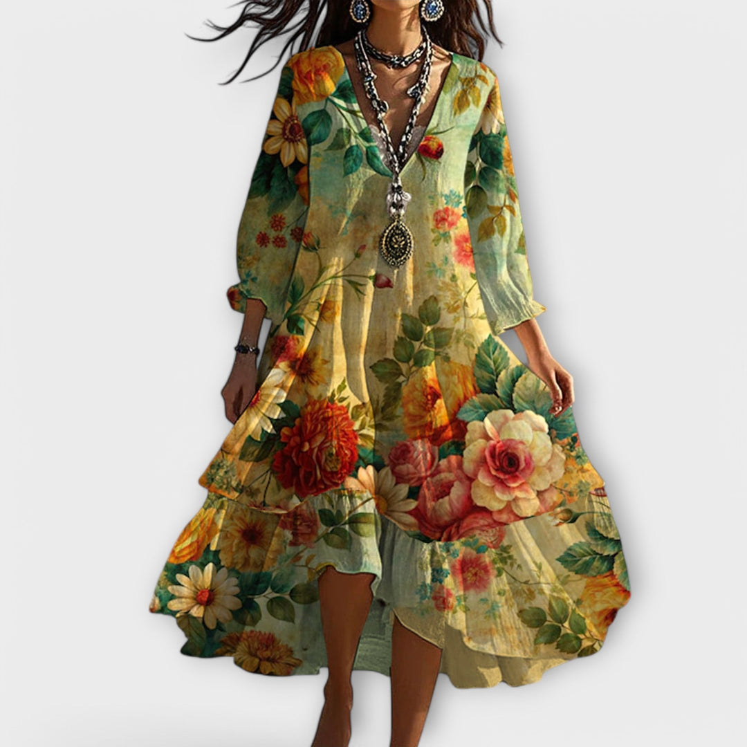 Margherita™ | Abito Boho con Scollo a V