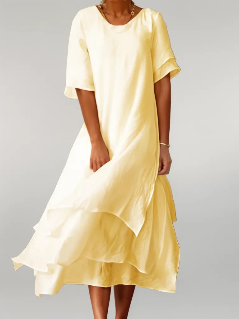 Adelina™ | Abito lungo elegante in cotone