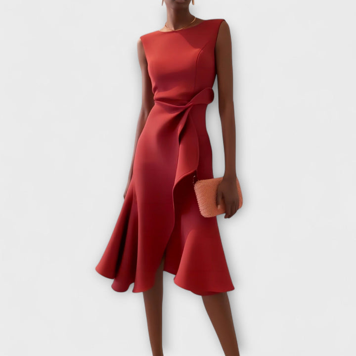 Arianna™ | Abito Midi Asimmetrico Elegante