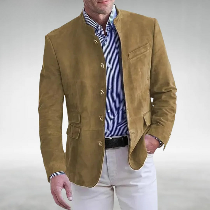 Benito™|Giacca in pelle scamosciata