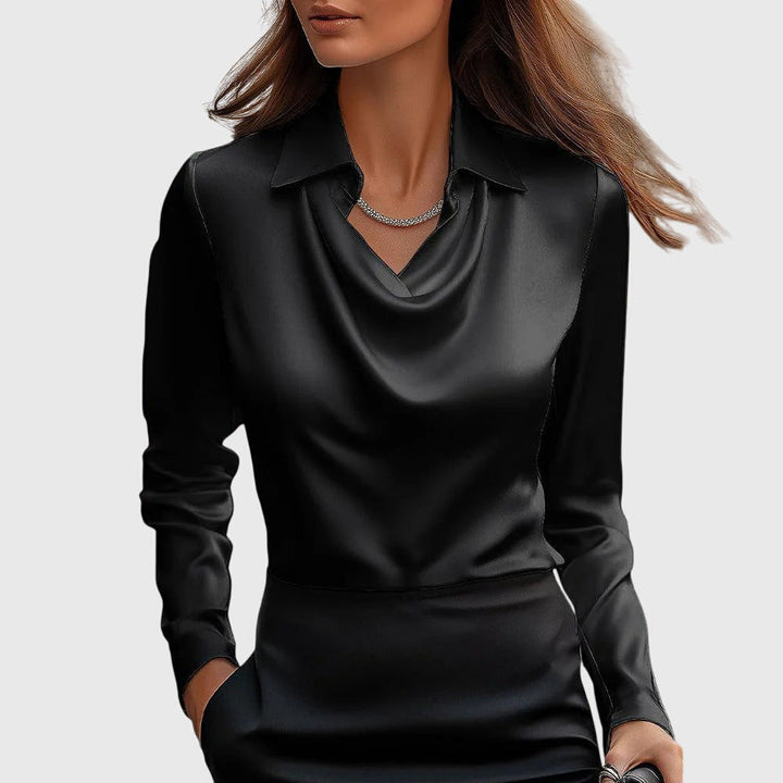 Silvia™ | Blusa Elegante con Collo Arricciato