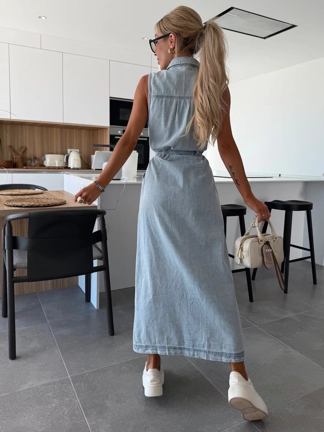 Eleonora™ | Abito Maxi in Denim