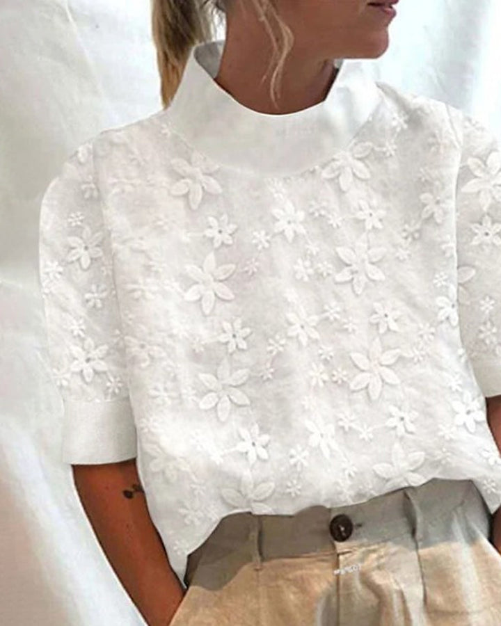 Agnese™ | Blusa con Colletto Ricamato