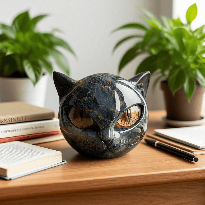 Giada™ | Scultura Artistica Testa di Gatto