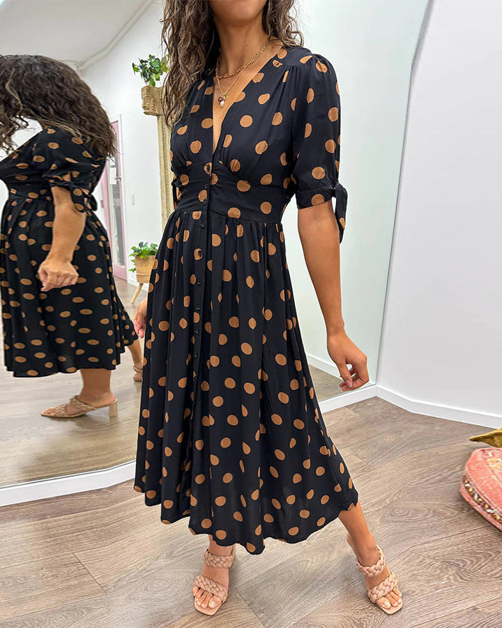 Violetta™ | Abito Midi a Pois