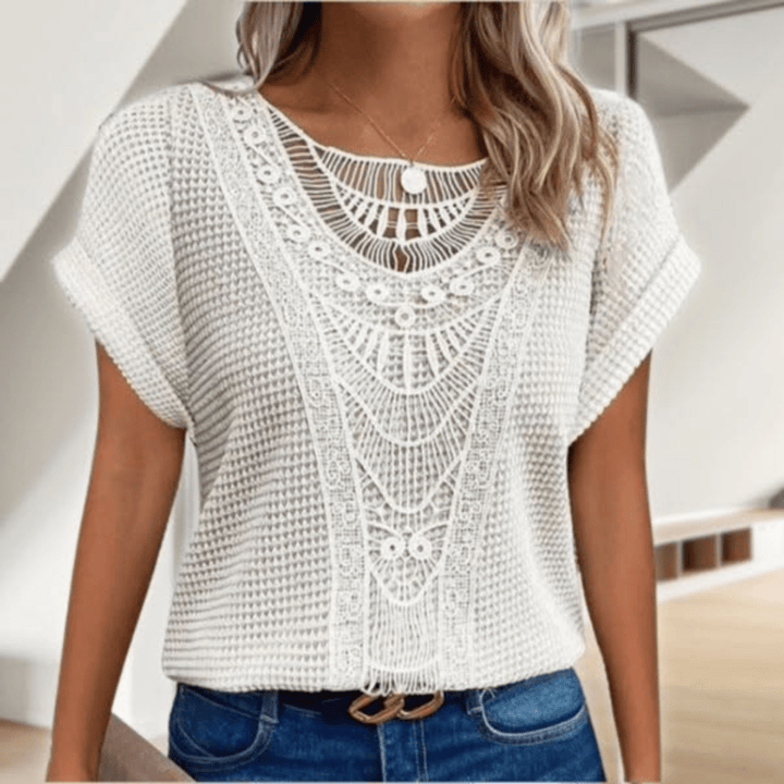 Grazia™ | Blusa Elegante con Dettagli in Pizzo