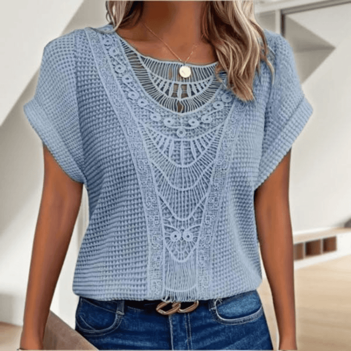 Grazia™ | Blusa Elegante con Dettagli in Pizzo