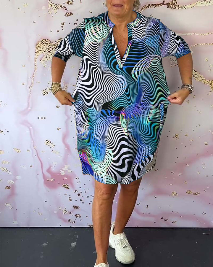 Alessandra™ | Abito colorato con scollo a V