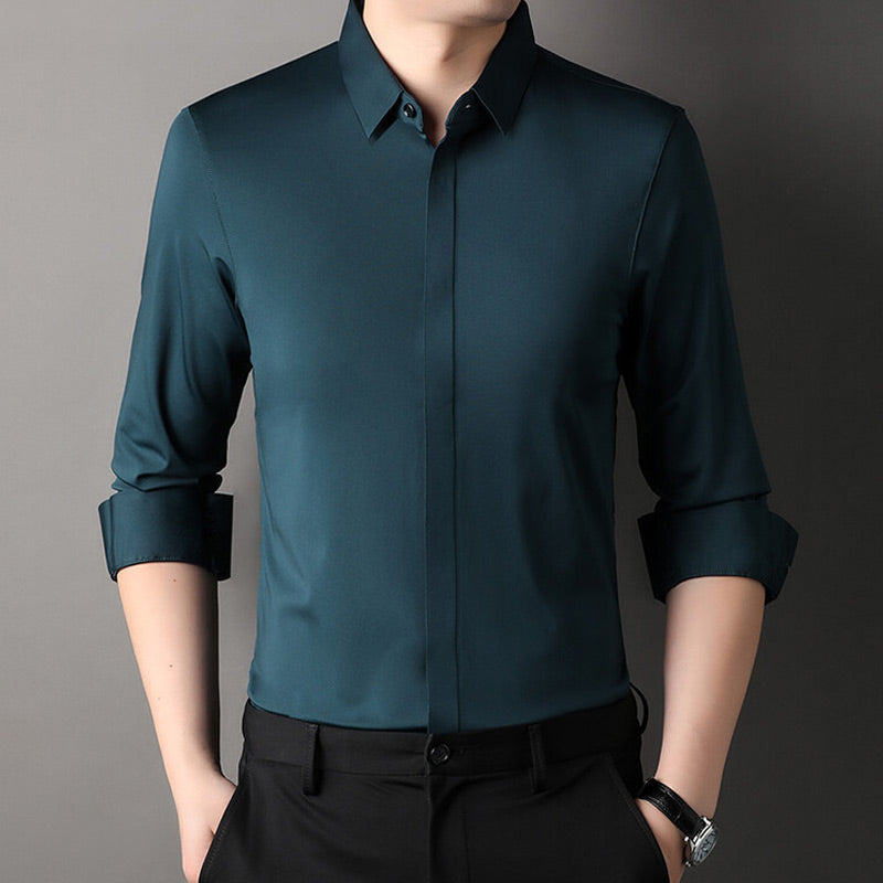 Luca™ | Camicia Elasticizzata Senza Stiro