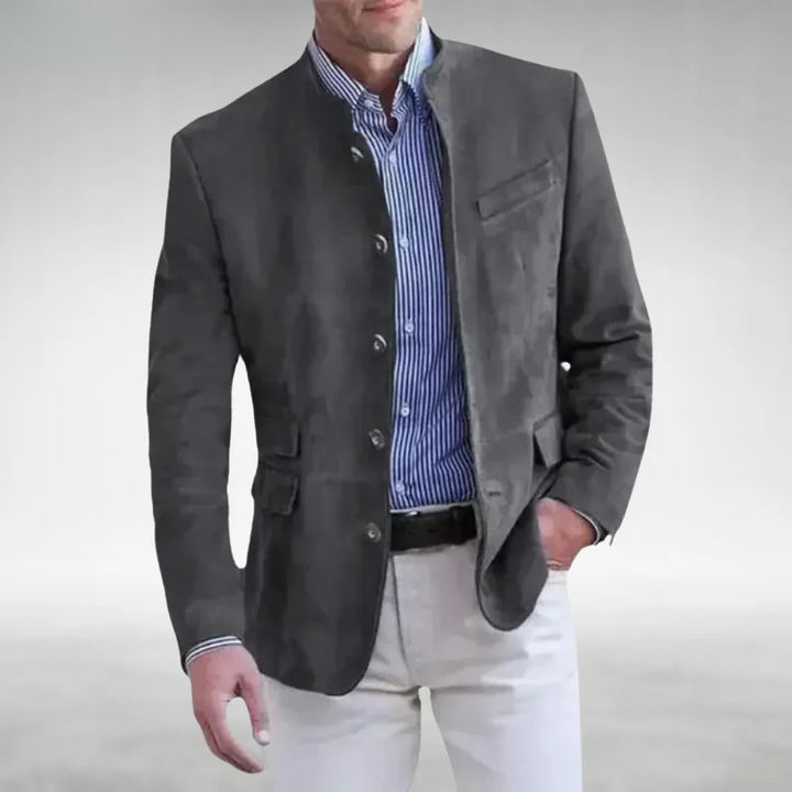 Benito™|Giacca in pelle scamosciata
