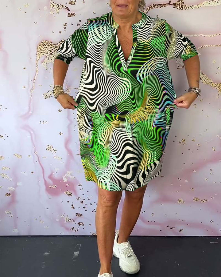 Alessandra™ | Abito colorato con scollo a V