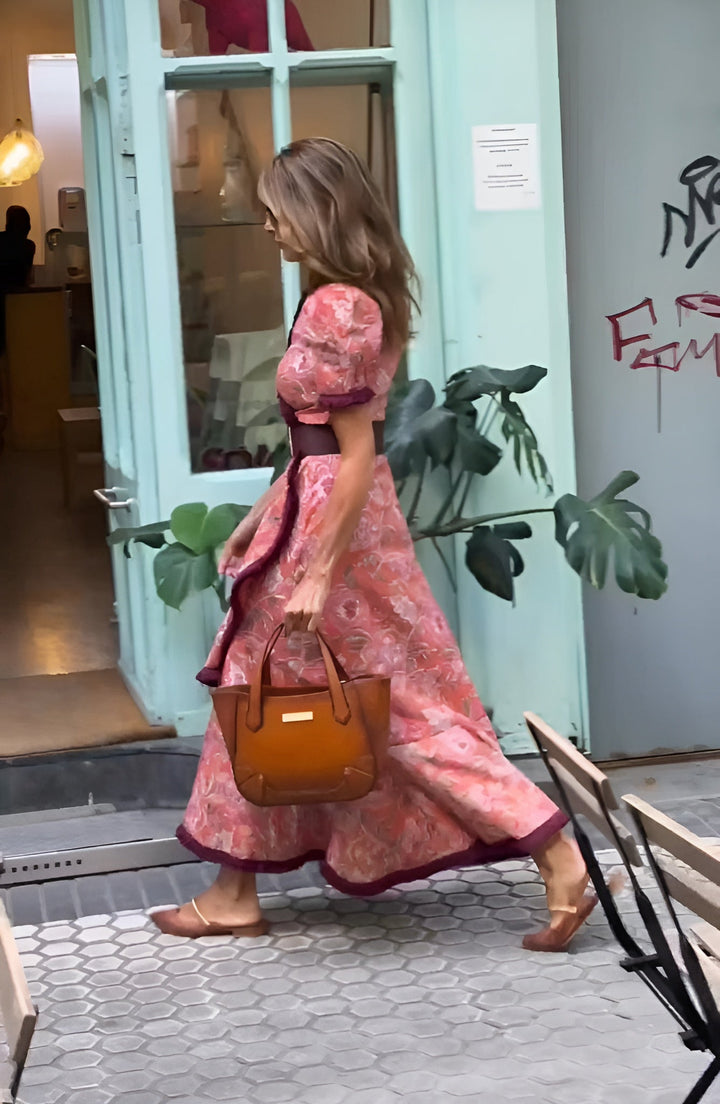 Vittoria™ | Abito Lungo Rosa Elegante