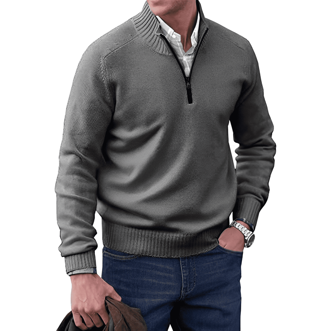 Gualtiero™ | Maglione in cashmere con zip