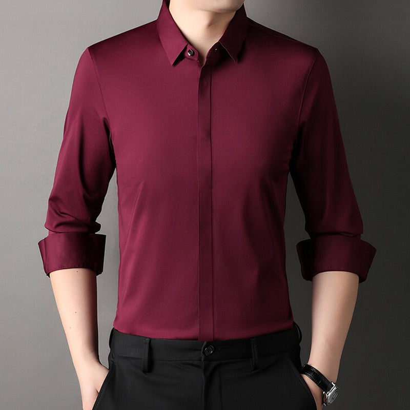 Luca™ | Camicia Elasticizzata Senza Stiro