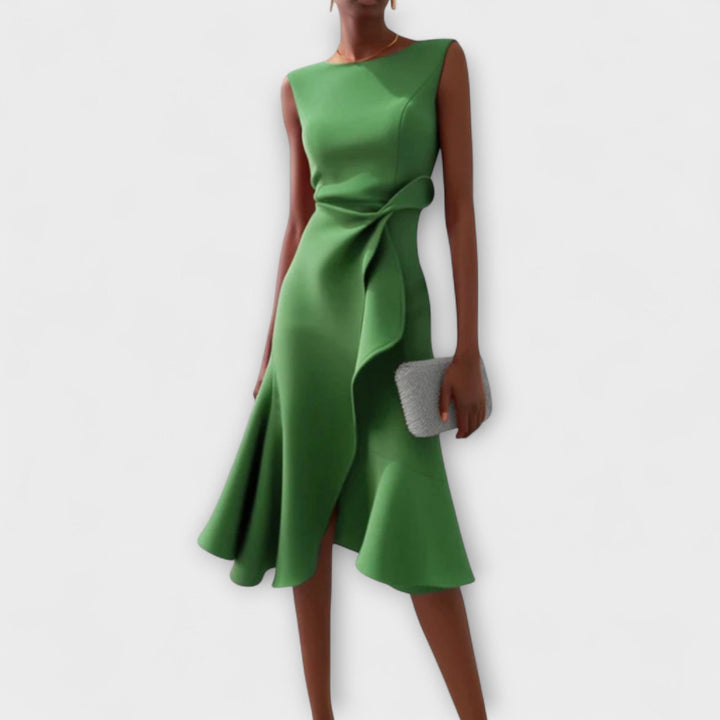 Arianna™ | Abito Midi Asimmetrico Elegante