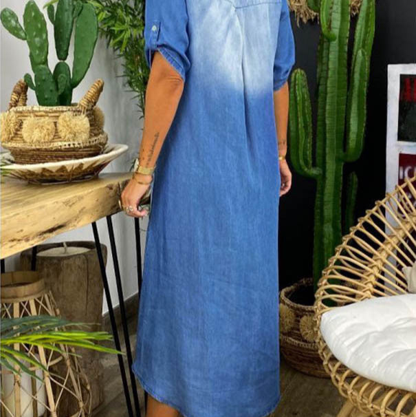 Ilaria™ | Abito in Denim con Scollo a V