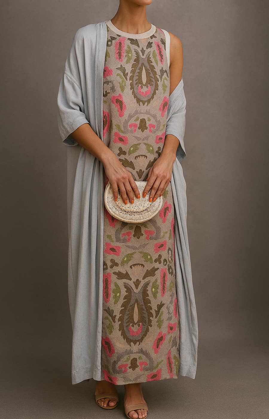 Raffaella™ | Abito Lungo Elegante con Stola