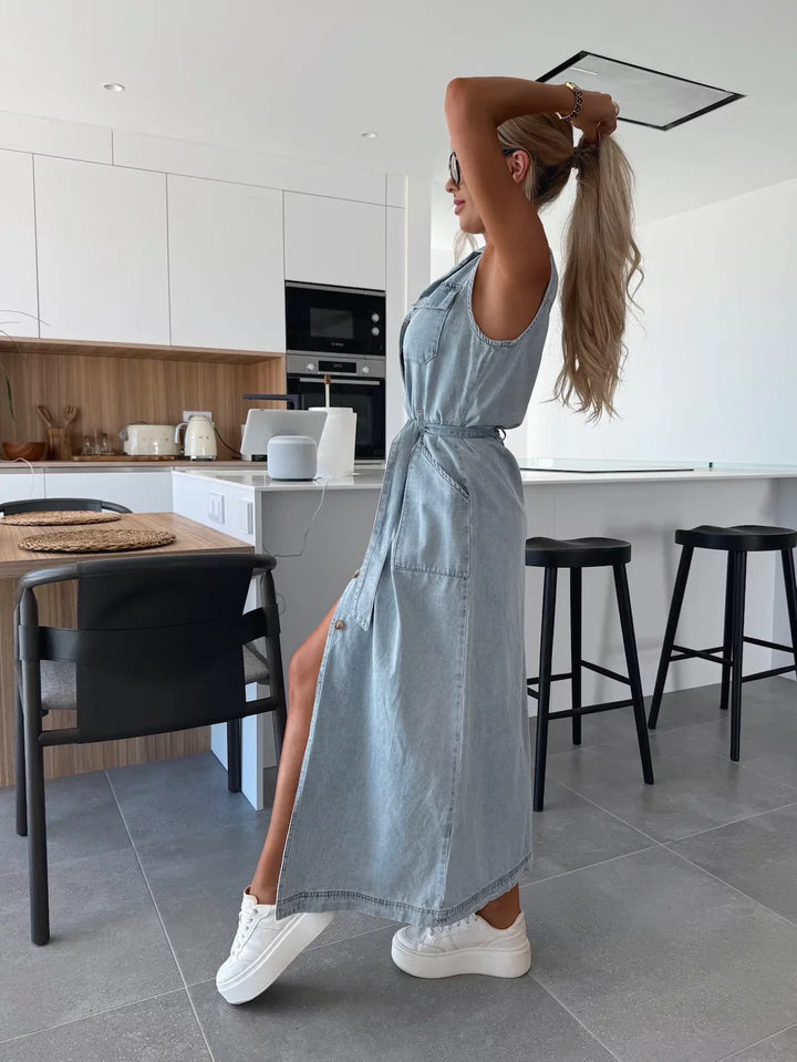 Eleonora™ | Abito Maxi in Denim