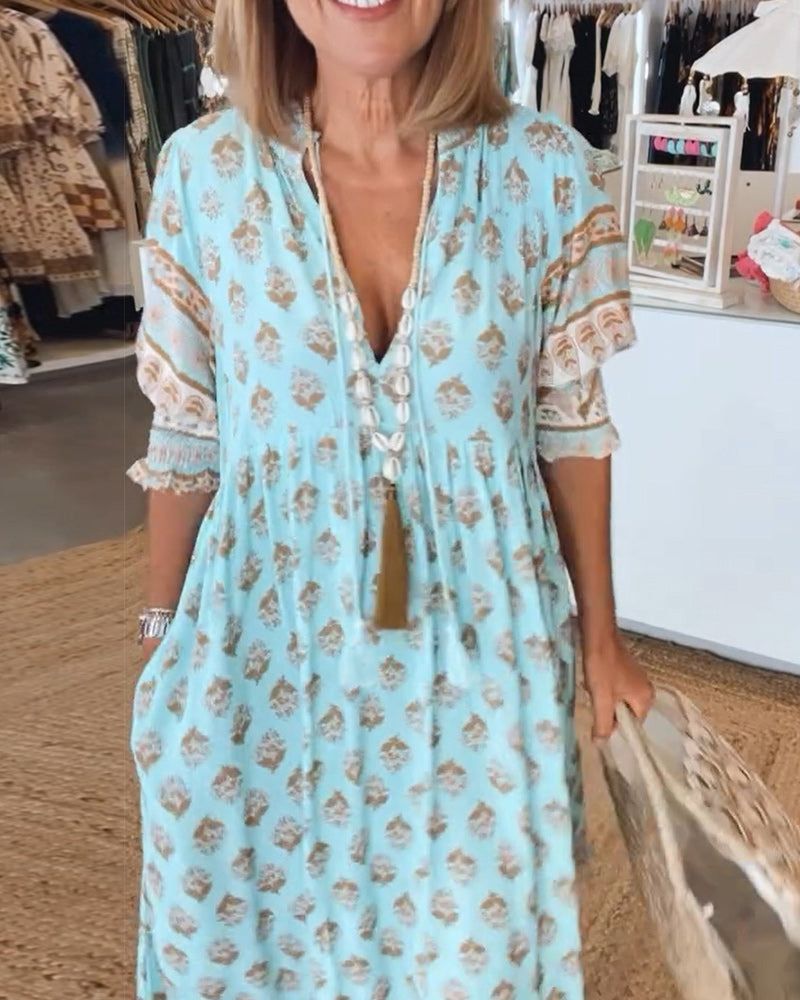 Simona™ | Abito Casual con Stampa