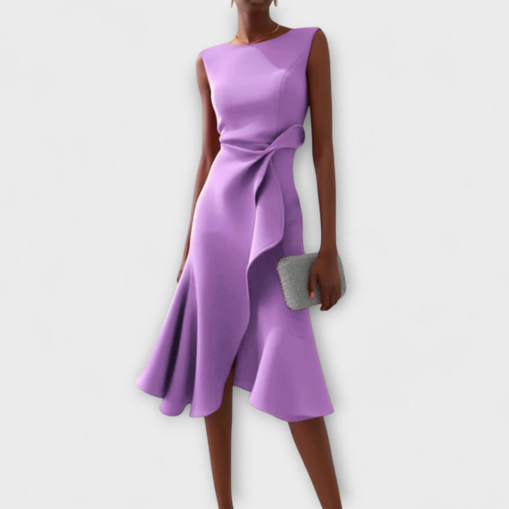 Arianna™ | Abito Midi Asimmetrico Elegante