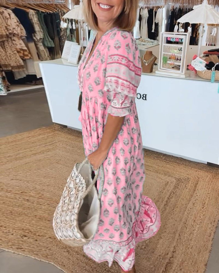 Simona™ | Abito Casual con Stampa