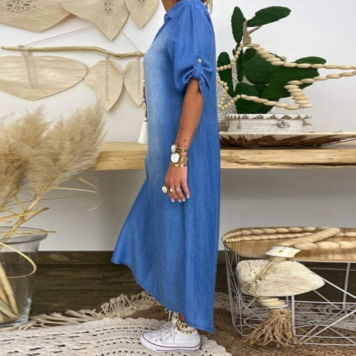 Ilaria™ | Abito in Denim con Scollo a V