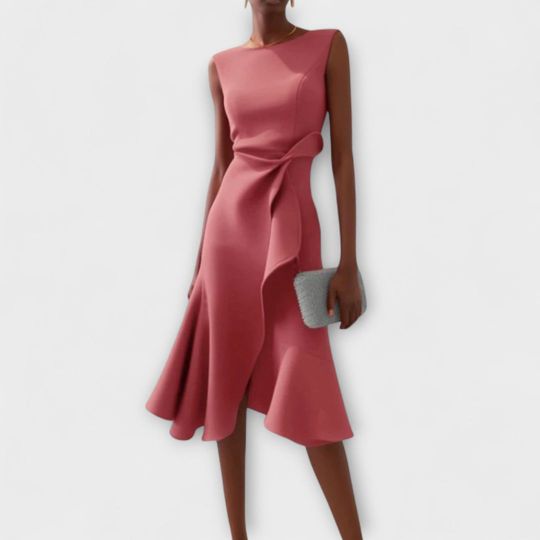 Arianna™ | Abito Midi Asimmetrico Elegante