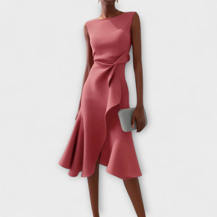 Arianna™ | Abito Midi Asimmetrico Elegante