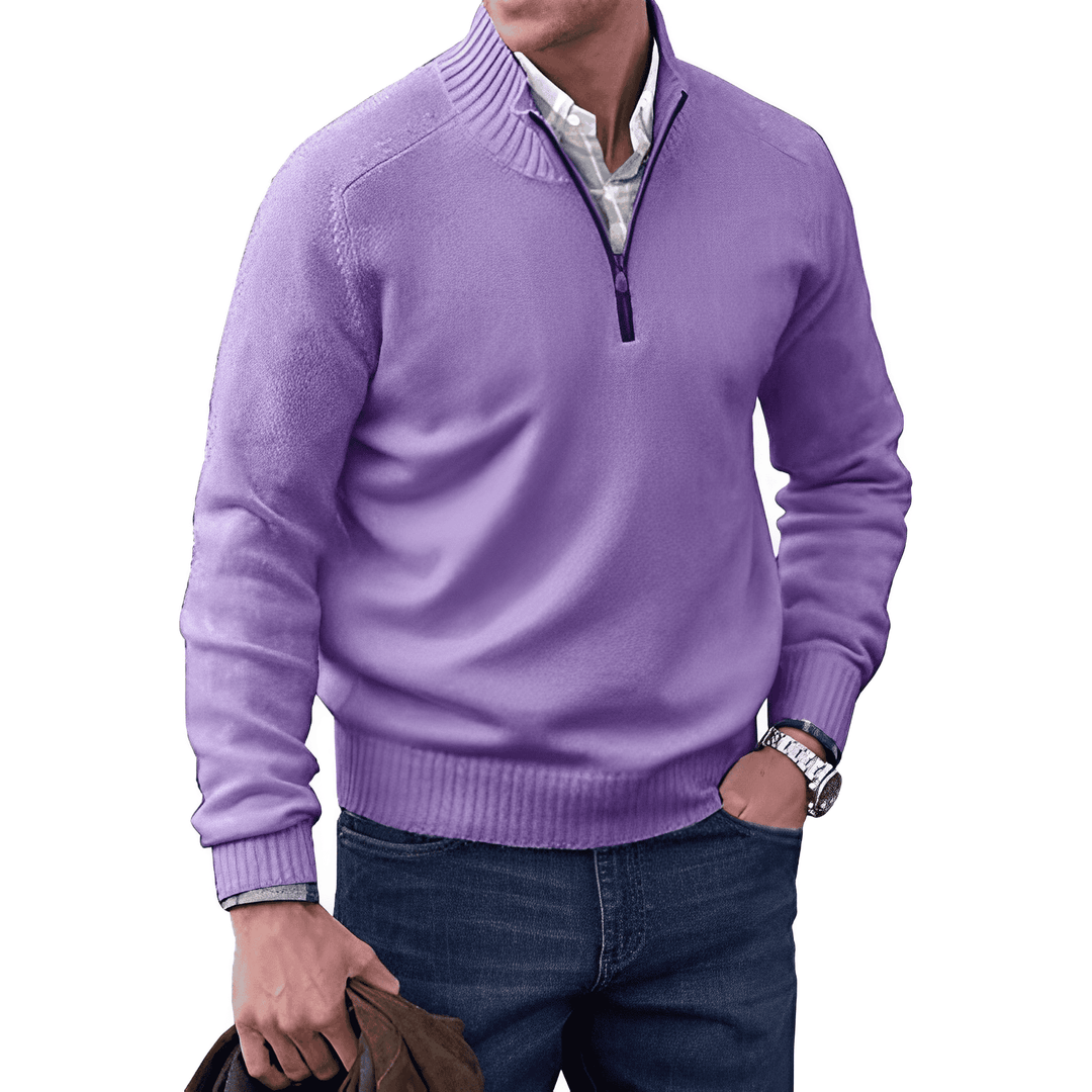Gualtiero™ | Maglione in cashmere con zip