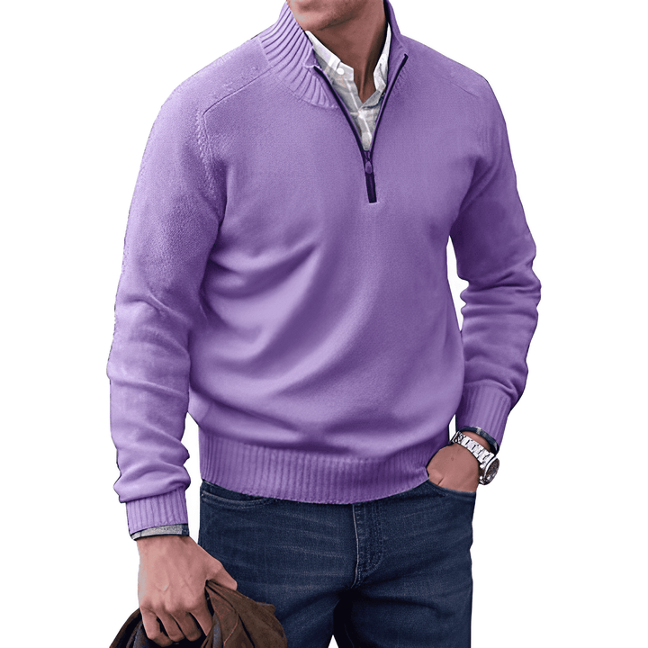 Gualtiero™ | Maglione in cashmere con zip