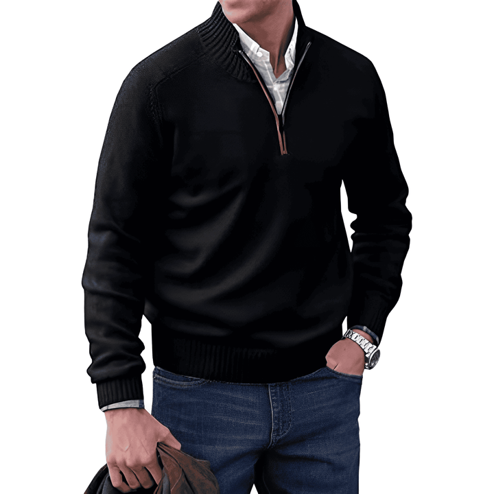 Gualtiero™ | Maglione in cashmere con zip