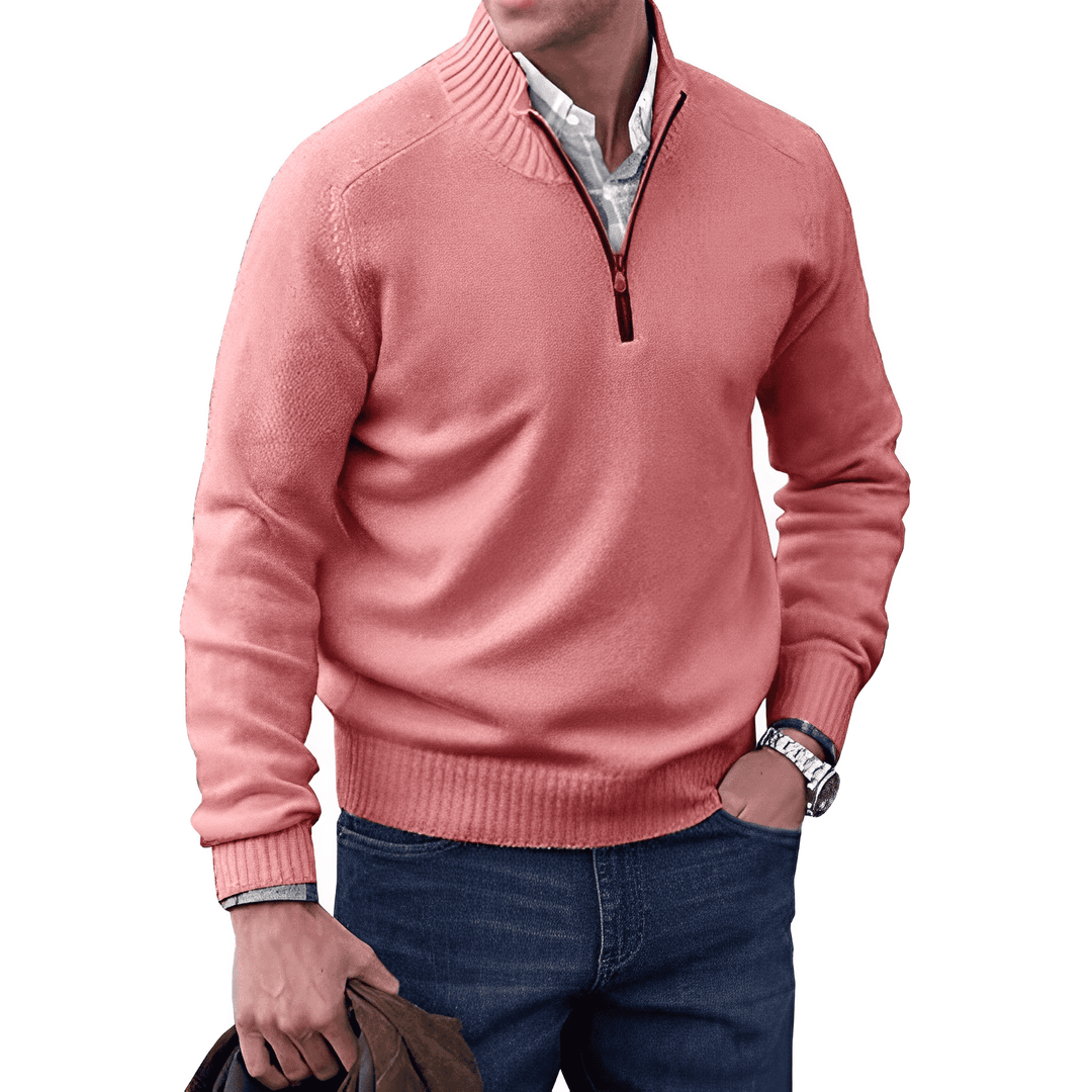Gualtiero™ | Maglione in cashmere con zip