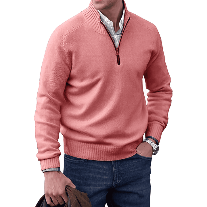 Gualtiero™ | Maglione in cashmere con zip