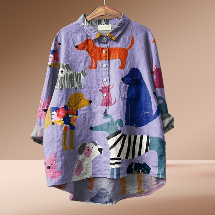 Clotilde™ | Blusa esclusiva con stampa artistica
