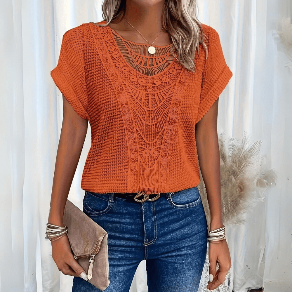 Grazia™ | Blusa Elegante con Dettagli in Pizzo