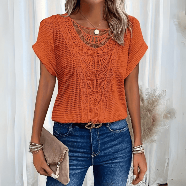 Grazia™ | Blusa Elegante con Dettagli in Pizzo