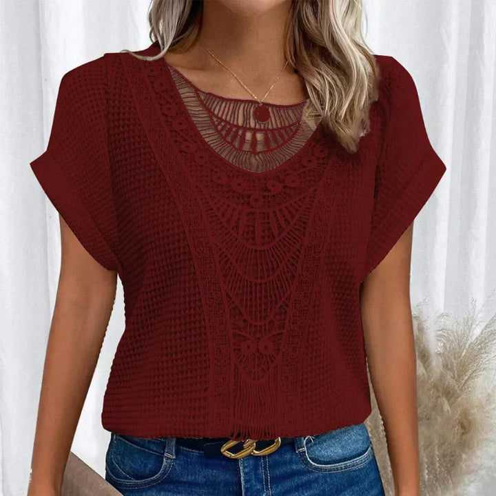Grazia™ | Blusa Elegante con Dettagli in Pizzo