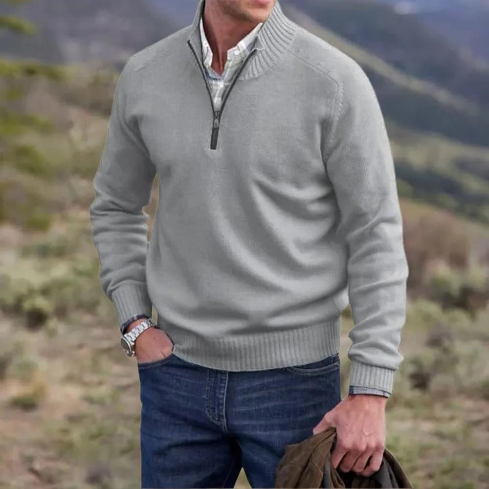 Gualtiero™ | Maglione in cashmere con zip