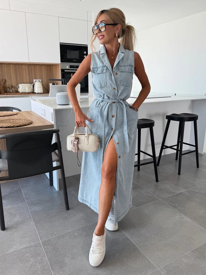 Eleonora™ | Abito Maxi in Denim