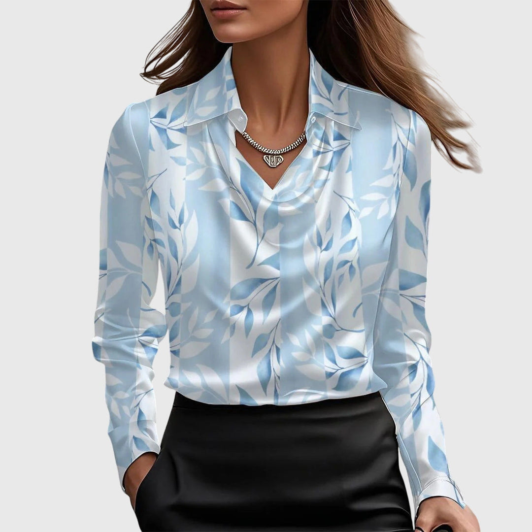 Silvia™ | Blusa Elegante con Collo Arricciato