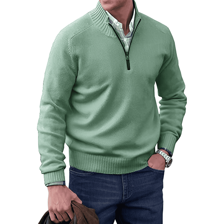 Gualtiero™ | Maglione in cashmere con zip