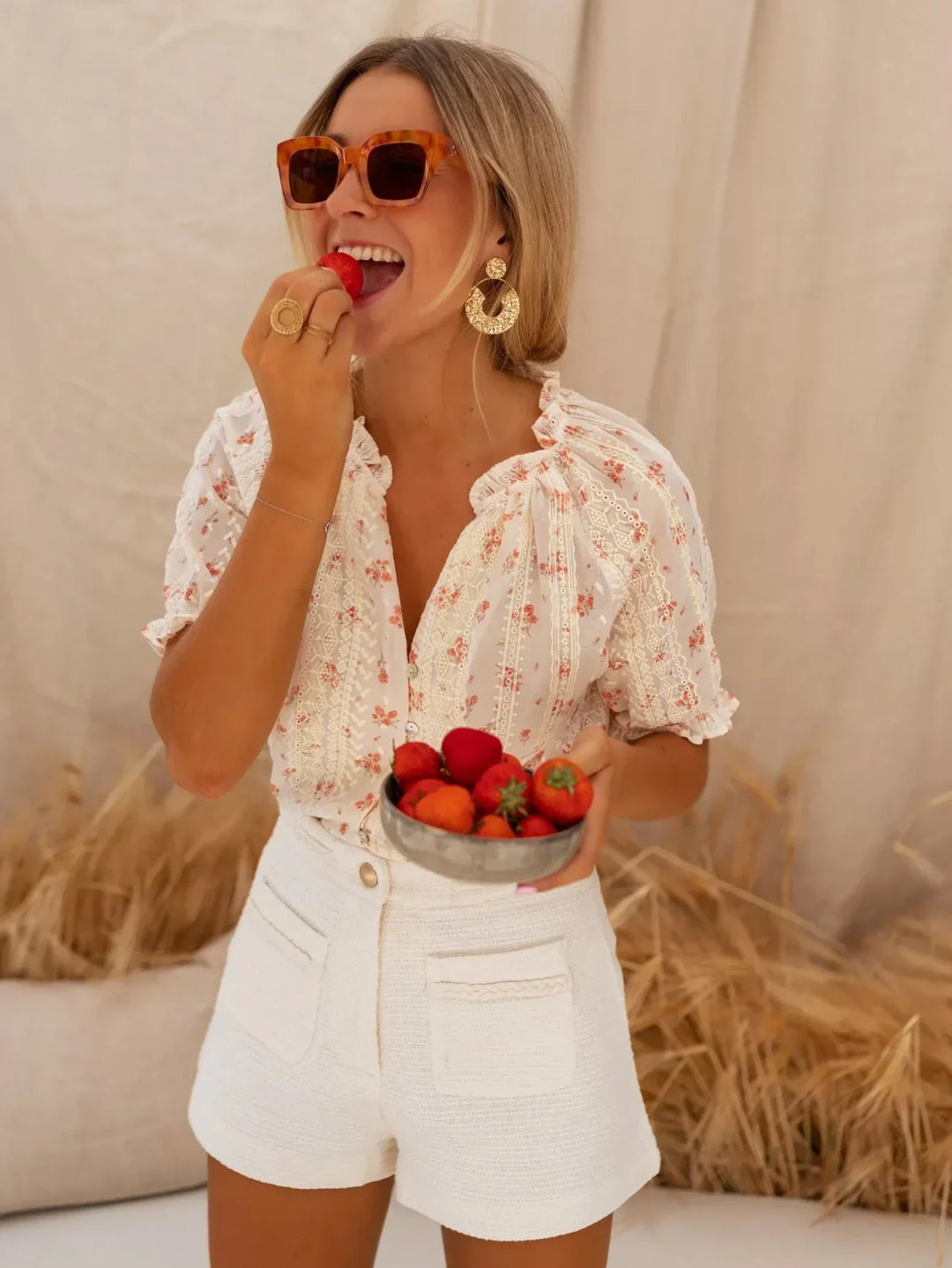 Lucia™ | Blusa Leggera con Stampa Floreale