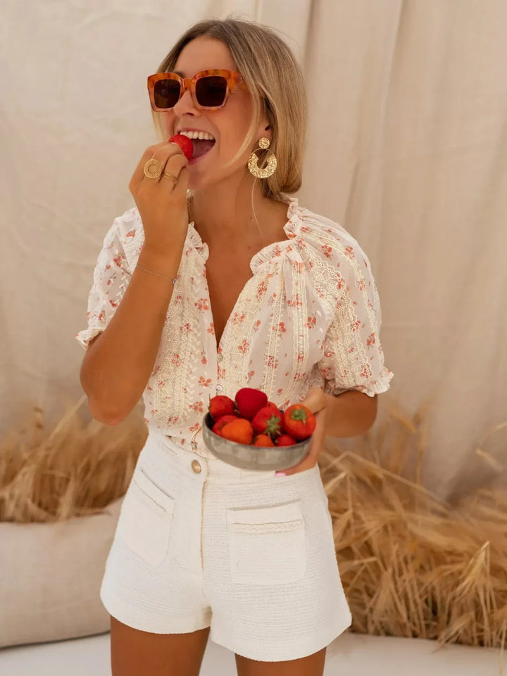 Lucia™ | Blusa Leggera con Stampa Floreale