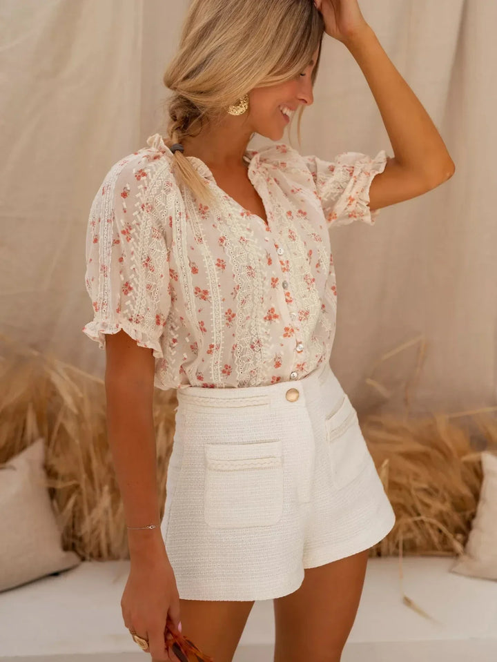 Lucia™ | Blusa Leggera con Stampa Floreale