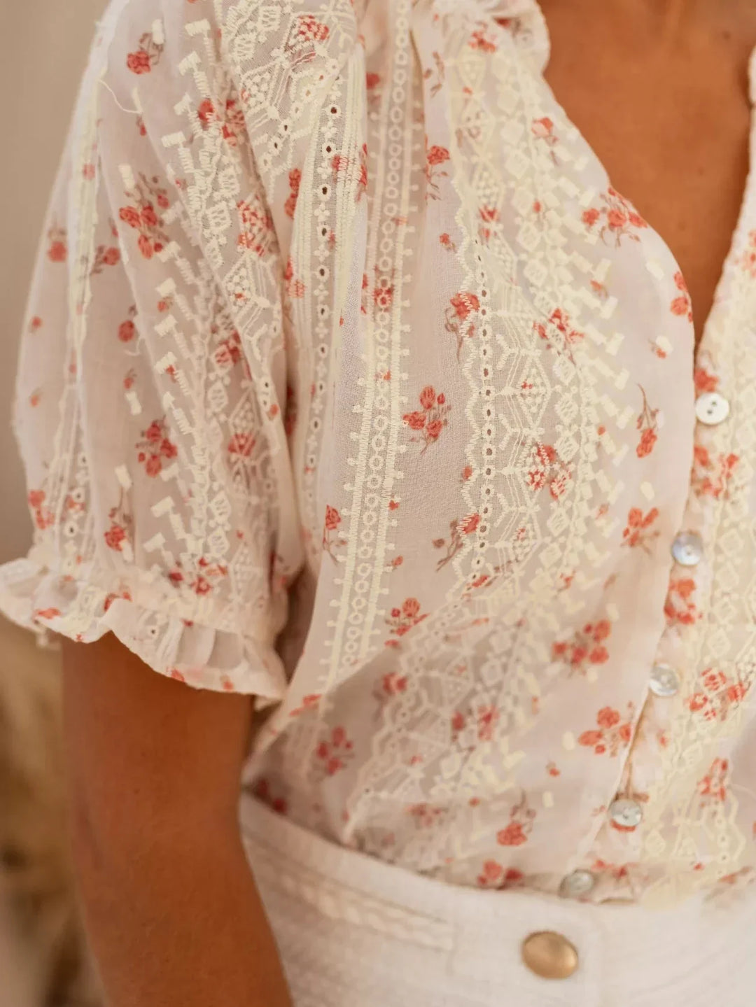 Lucia™ | Blusa Leggera con Stampa Floreale
