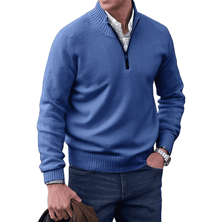 Gualtiero™ | Maglione in cashmere con zip