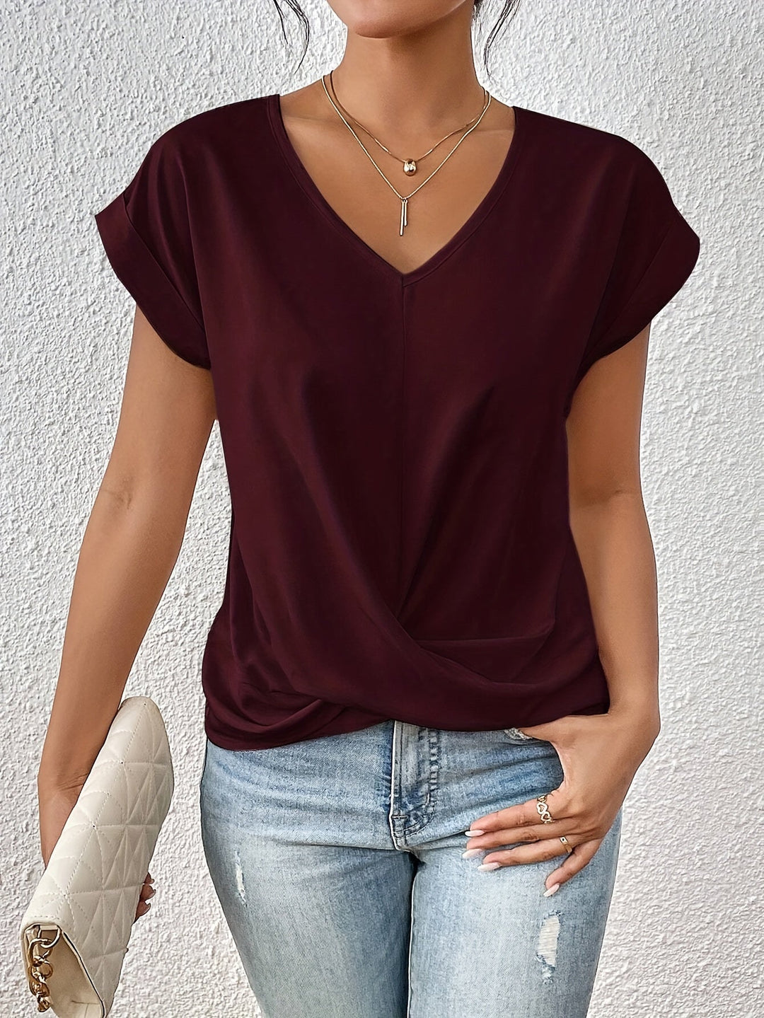 Maria™ | T-shirt casual con scollo a cuore