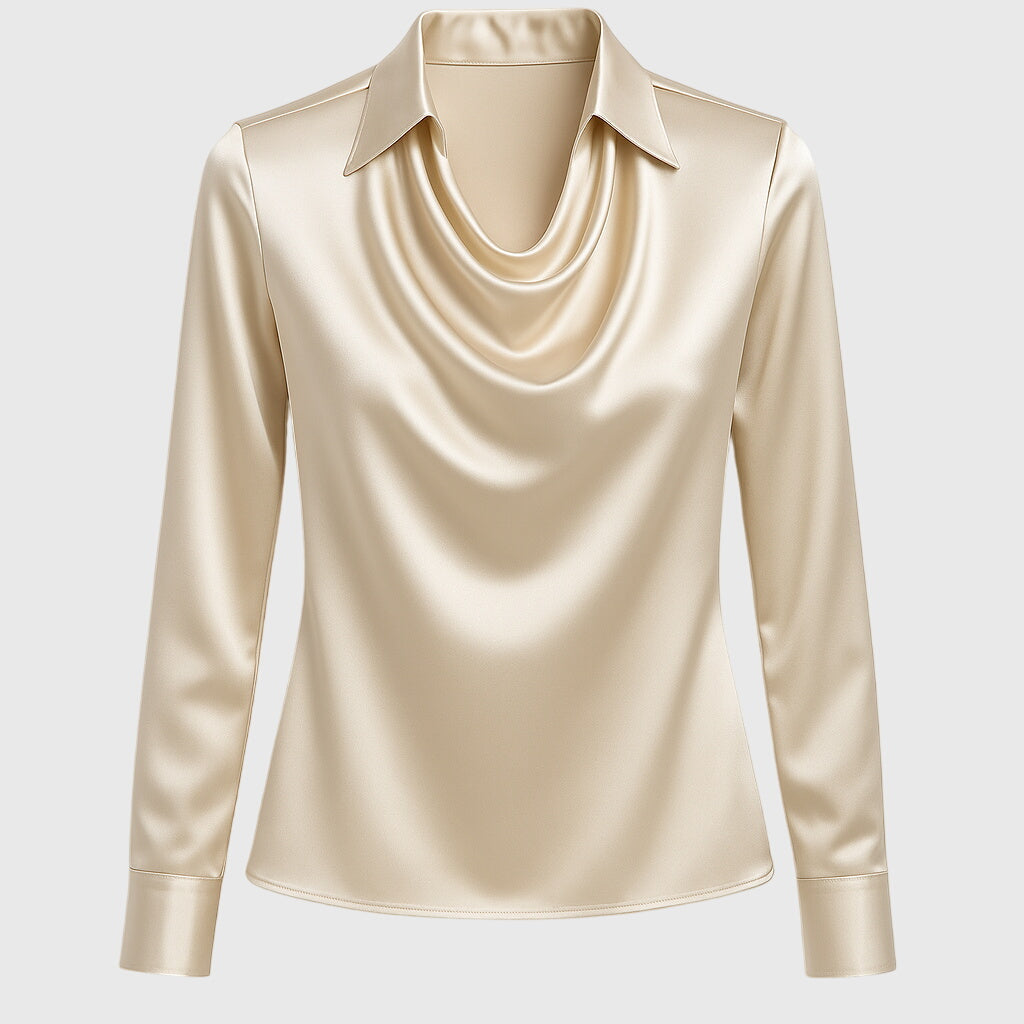 Silvia™ | Blusa Elegante con Collo Arricciato