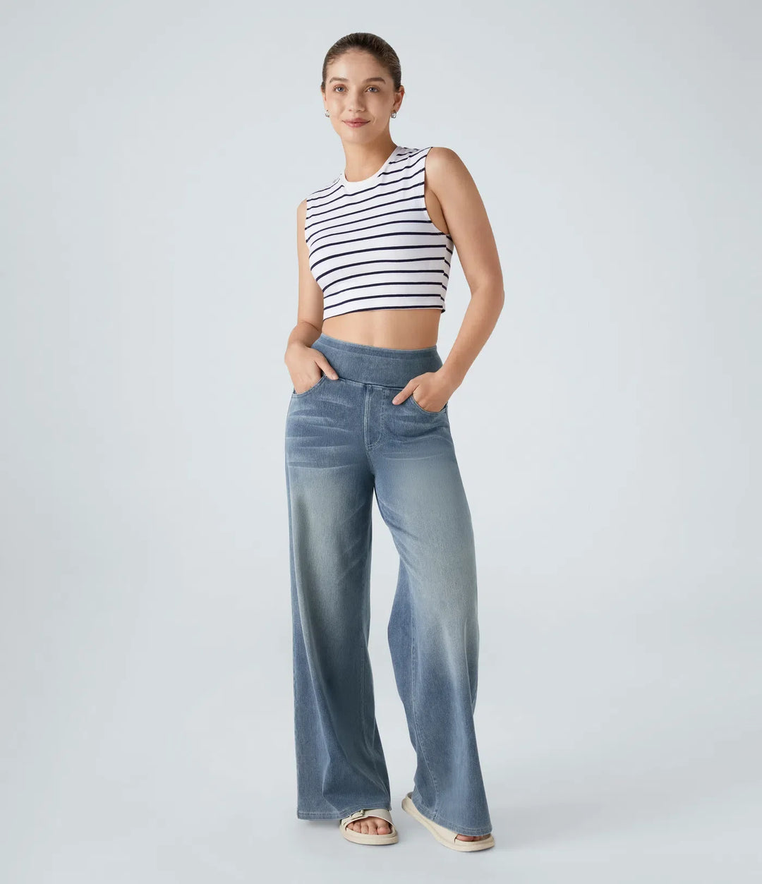 Clea™ | Pantaloni a vita alta elasticizzati
