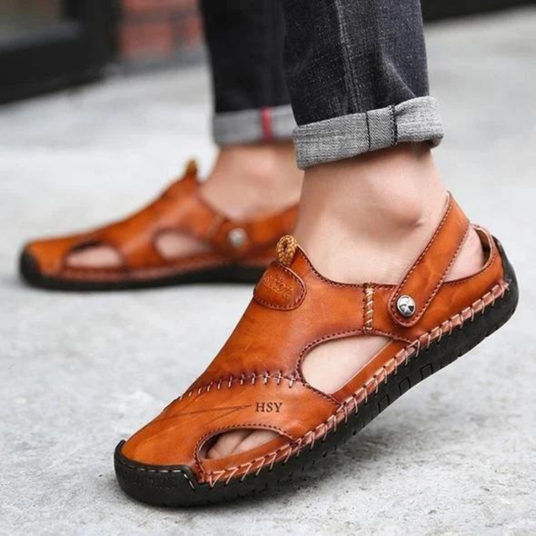 Enzo™ | Sandali Ortopedici in Pelle